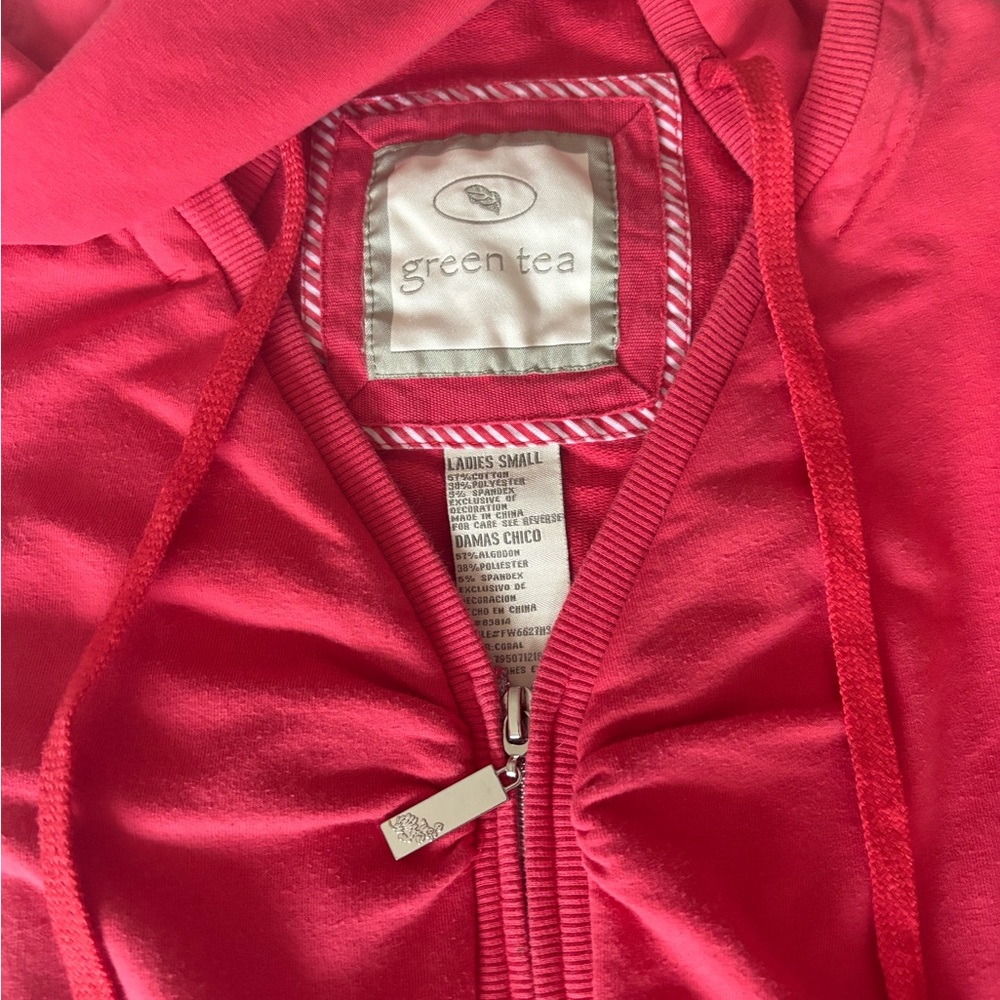 Y2K GreenTea Short Sleeve Zip Up - Picture 2 of 3